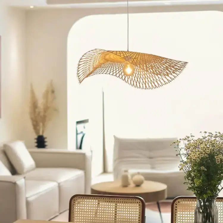 Suspension bambou design aérien Ø 35 cm | DIviano