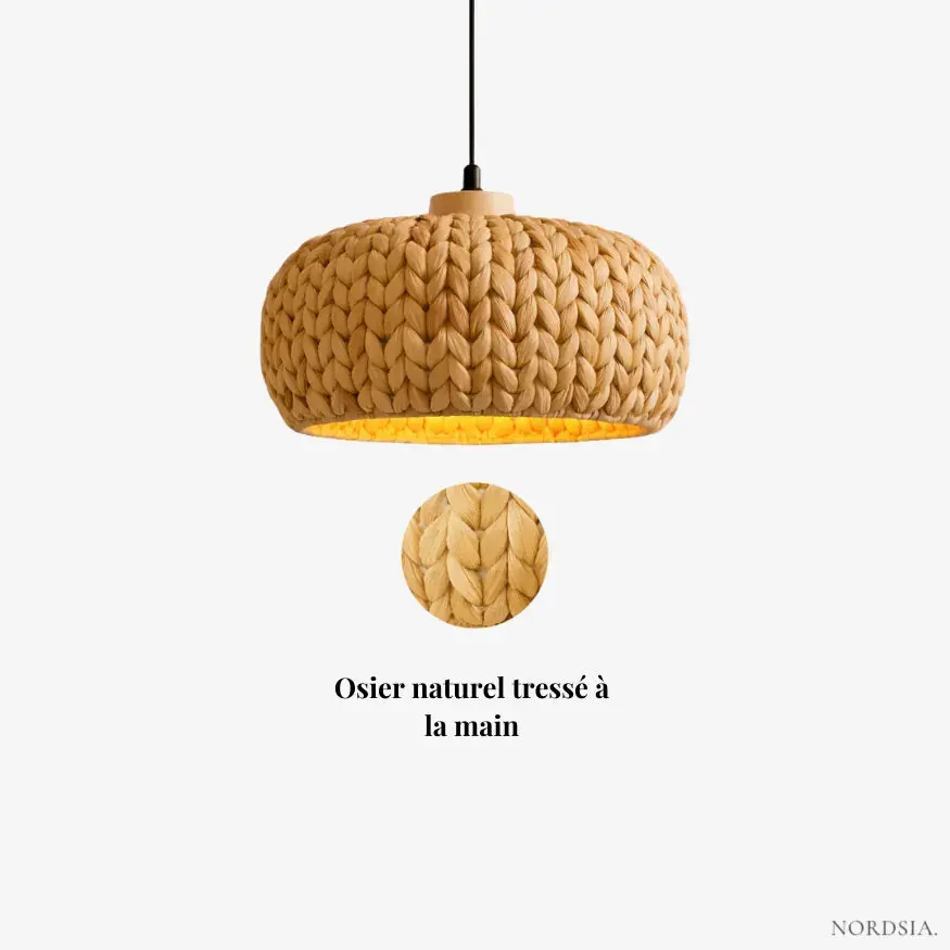 Suspension osier tressage artisanal Ø 30 cm | Tressila