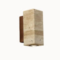 Applique murale moderne en travertin & bois | Minia