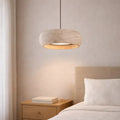 Suspension moderne en travertin authentique Ø 20 cm | Cerclio