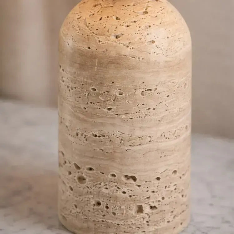 Lampe de chevet en travertin design scandinave | Upram
