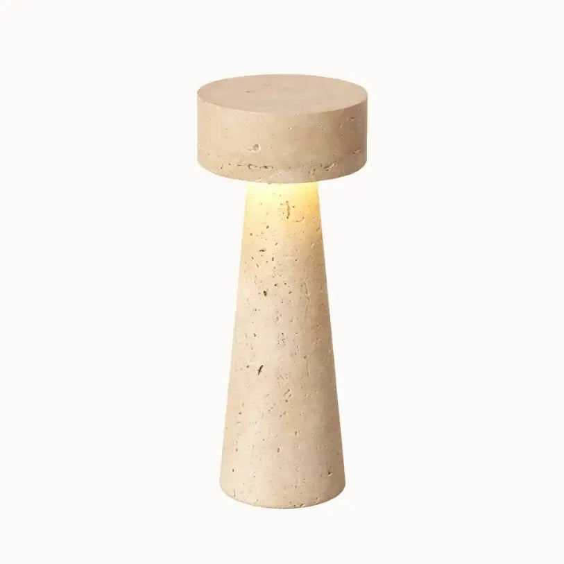 Lampe de chevet moderne à LED en travertin | Idrissi