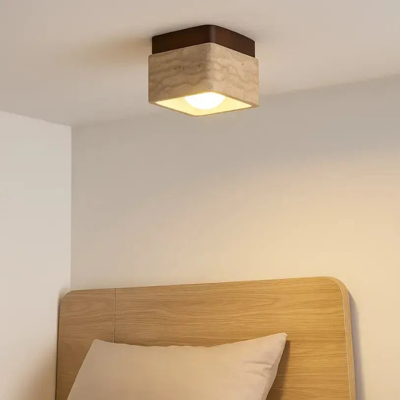 Plafonnier nordique en travertin | Orthone