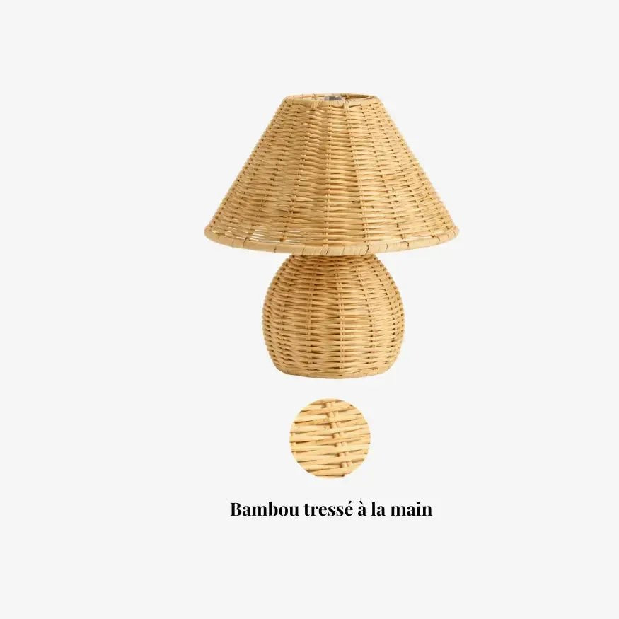 Lampe de chevet bambou tressé | Tiruna - LuminaSeat