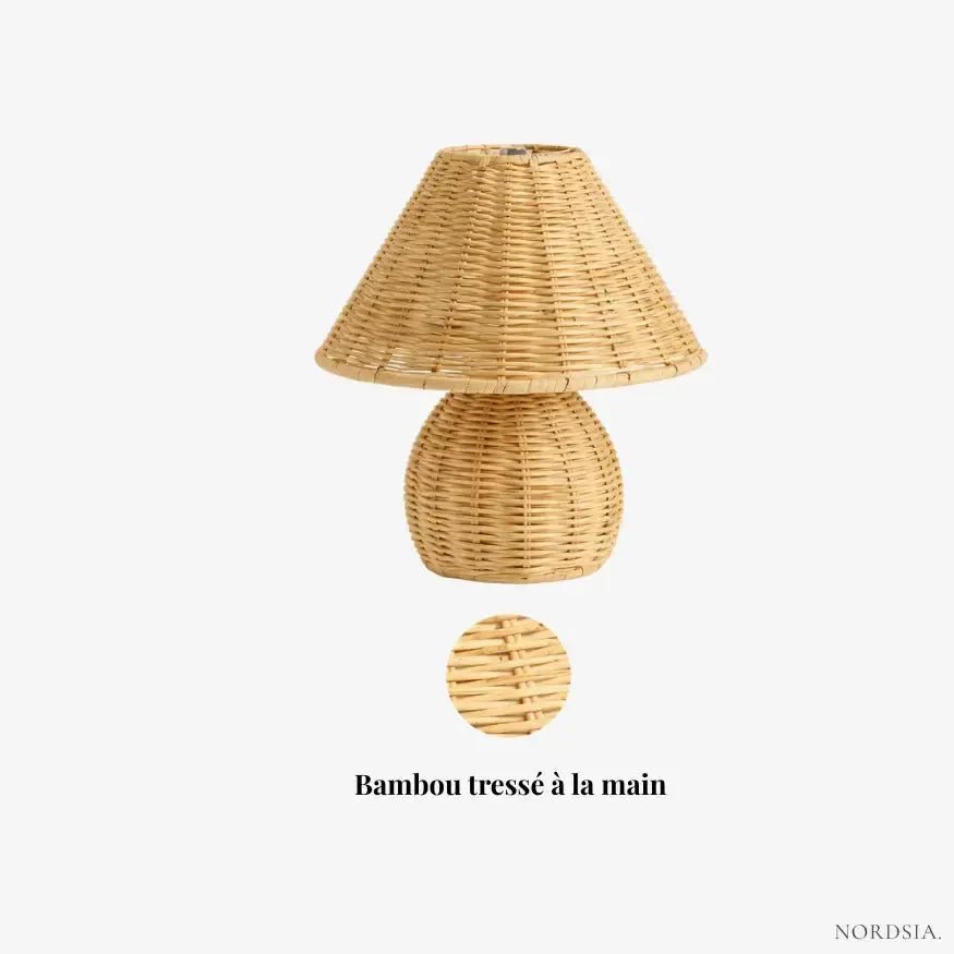 Lampe de chevet bambou tressé | Tiruna - LuminaSeat