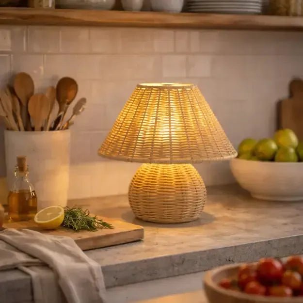Lampe de chevet bambou tressé | Tiruna - LuminaSeat
