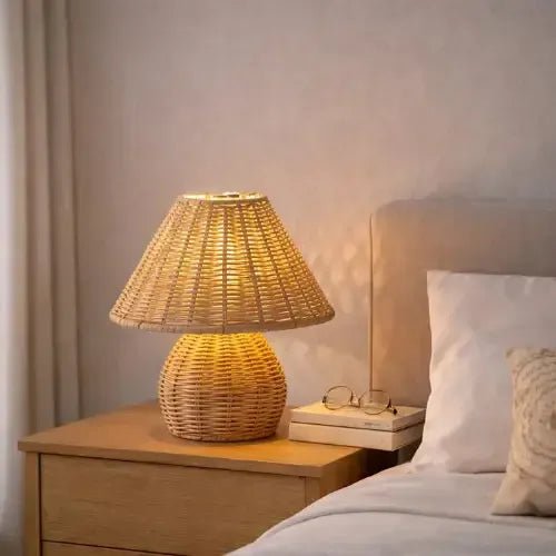 Lampe de chevet bambou tressé | Tiruna - LuminaSeat