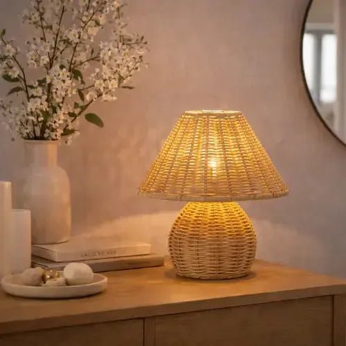 Lampe de chevet bambou tressé | Tiruna - LuminaSeat