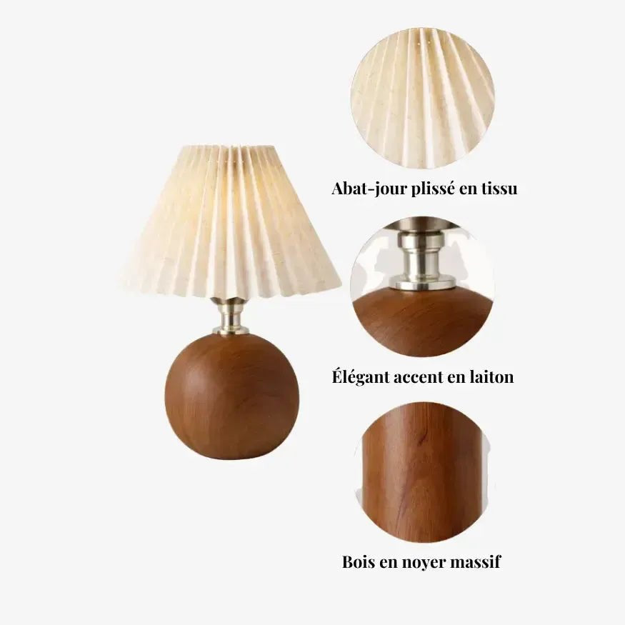 Lampe de chevet en bois massif | Usiris - LuminaSeat