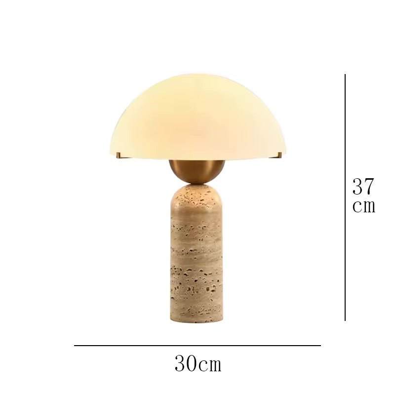 Lampe de chevet en travertin design scandinave | Upram - LuminaSeat