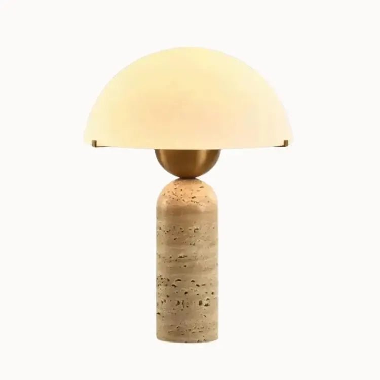 Lampe de chevet en travertin design scandinave | Upram - LuminaSeat