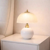 Lampe de chevet vintage en Céramique & Verre | Parani - LuminaSeat