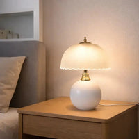 Lampe de chevet vintage en Céramique & Verre | Parani - LuminaSeat