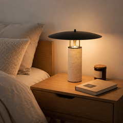Lampe pierre de travertin authentique | Lima - LuminaSeat