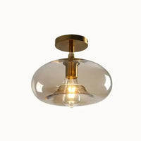 Plafonnier design en verre & métal | Nathalio - LuminaSeat
