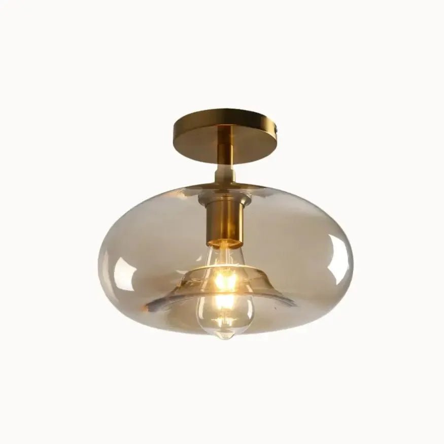 Plafonnier design en verre & métal | Nathalio - LuminaSeat
