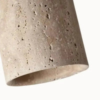 Plafonnier moderne en travertin & bois | Rituals - LuminaSeat