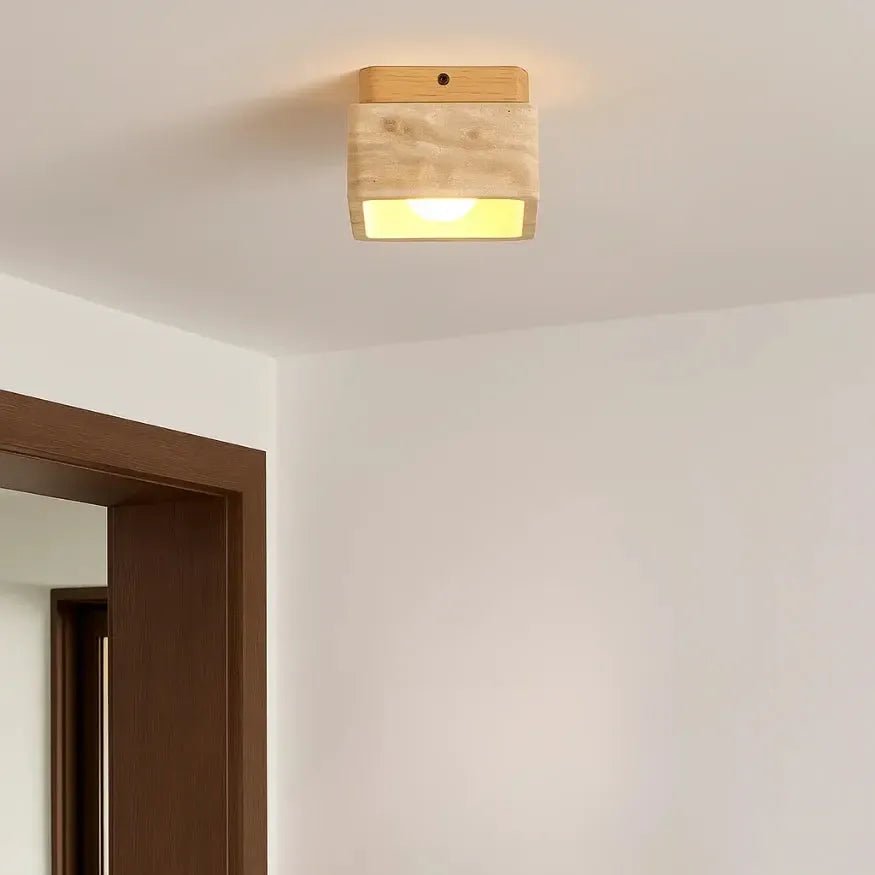 Plafonnier nordique en travertin | Orthone - LuminaSeat
