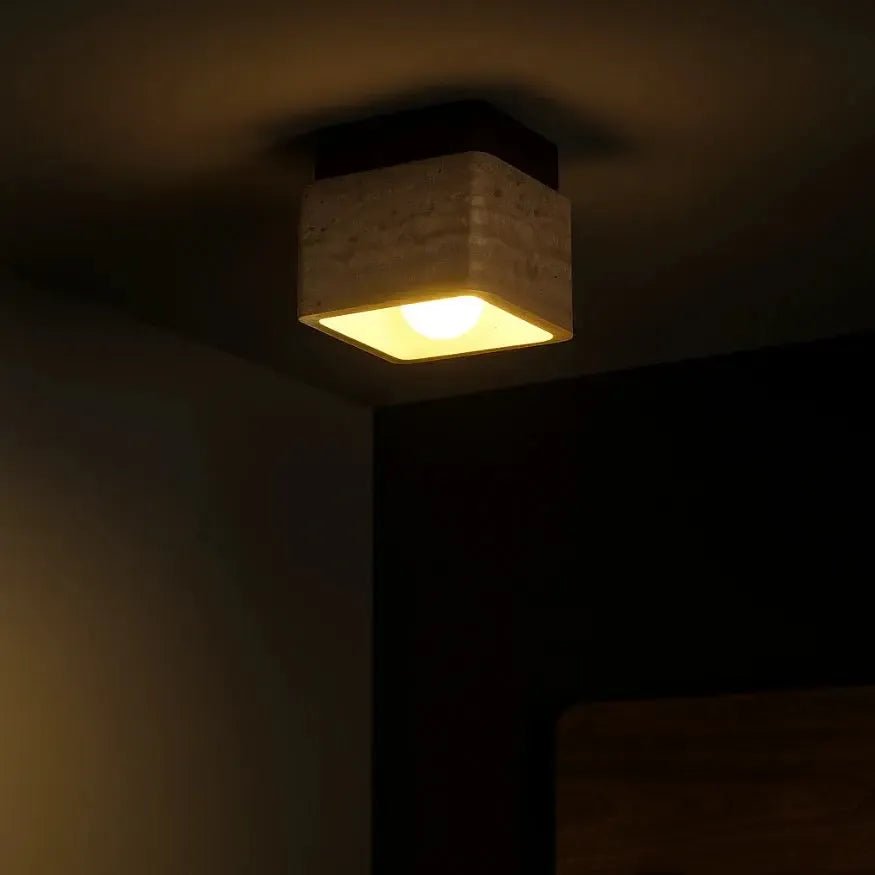 Plafonnier nordique en travertin | Orthone - LuminaSeat