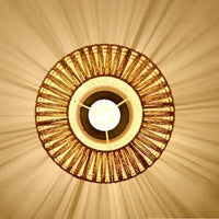 Plafonnier rotin & chanvre naturel | Eloa - LuminaSeat