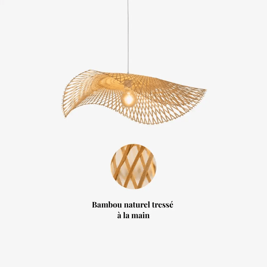 Suspension bambou design aérien Ø 35 cm | DIviano - LuminaSeat