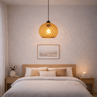 Suspension bambou design sphérique Ø 20 cm | balino - LuminaSeat
