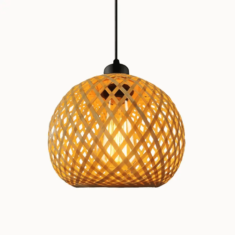 Suspension bambou design sphérique Ø 20 cm | balino - LuminaSeat