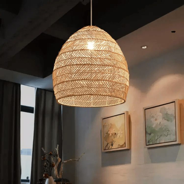 Suspension bambou naturel design nordique Ø 25 cm | Luxuria - LuminaSeat