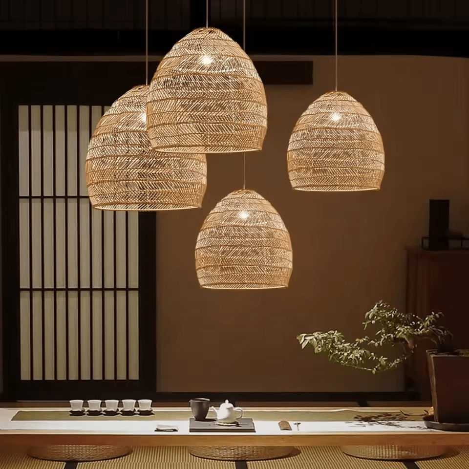 Suspension bambou naturel design nordique Ø 25 cm | Luxuria - LuminaSeat