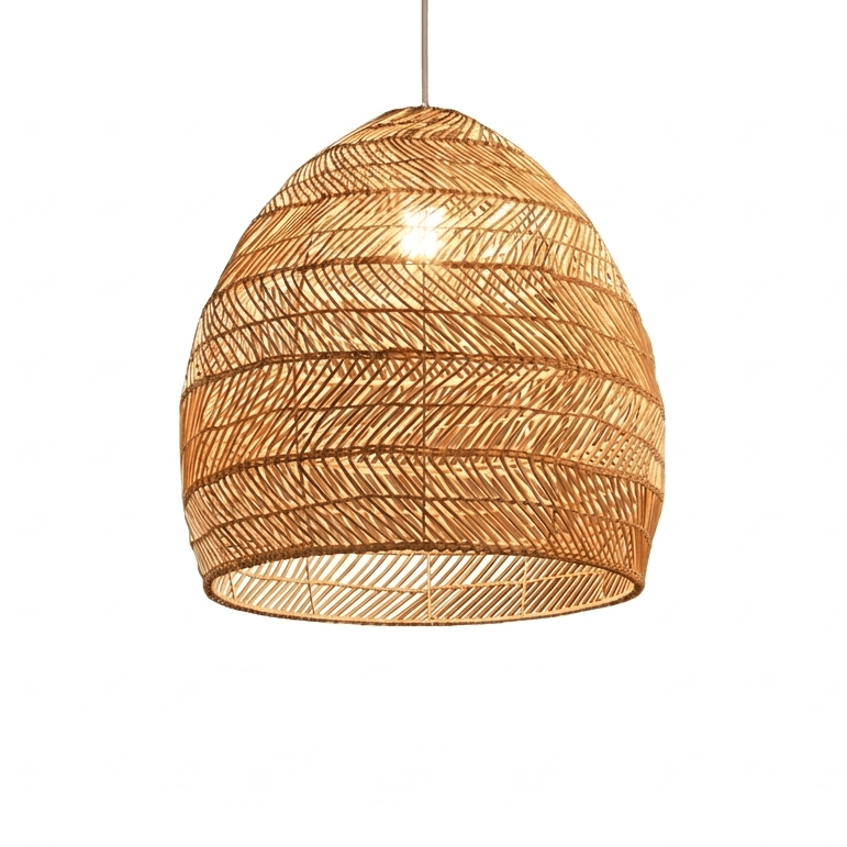 Suspension bambou naturel design nordique Ø 25 cm | Luxuria - LuminaSeat