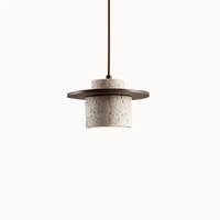 Suspension design scandinave en travertin Ø 20 cm | Nirill - LuminaSeat