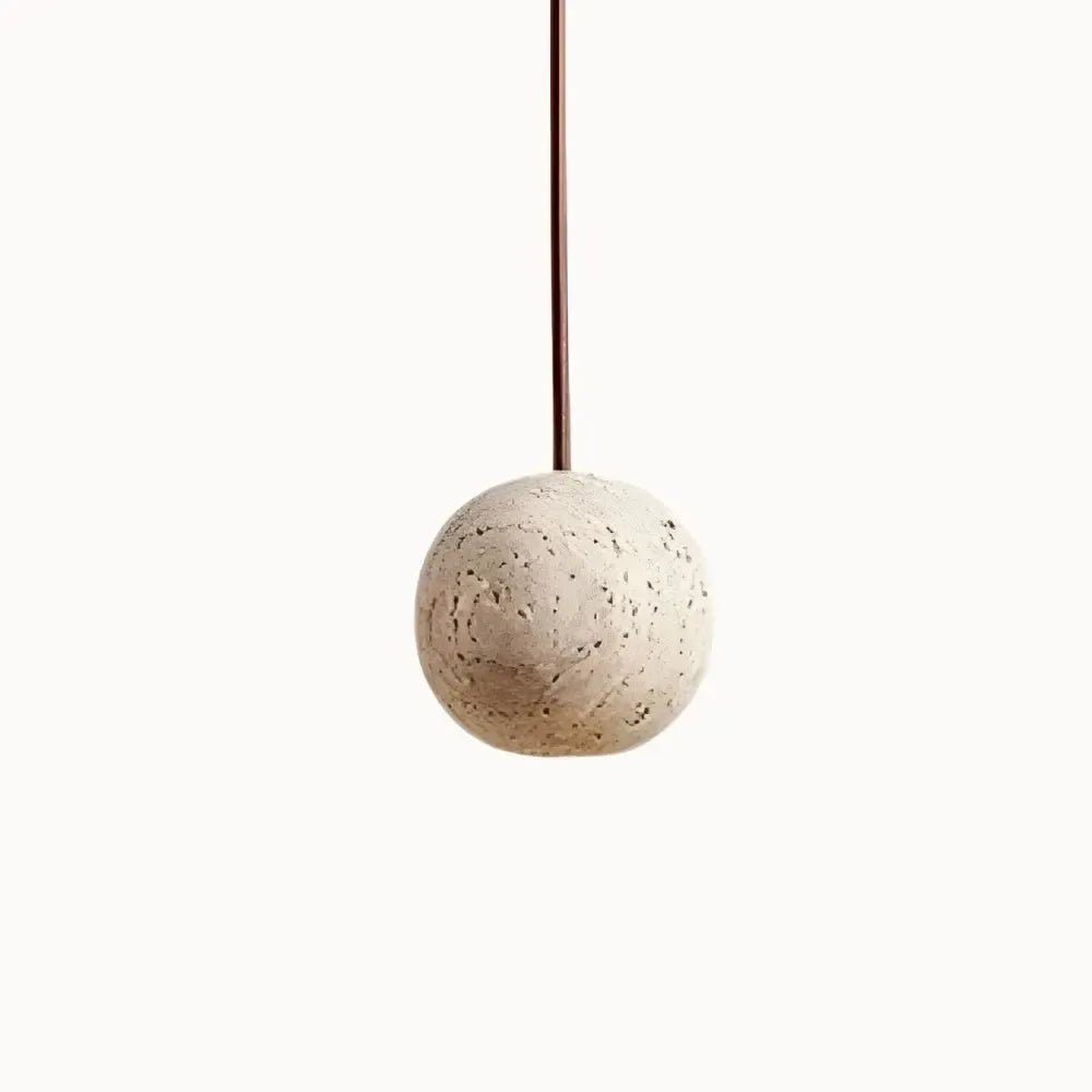 Suspension design sphérique nordique en travertin | Terra - LuminaSeat