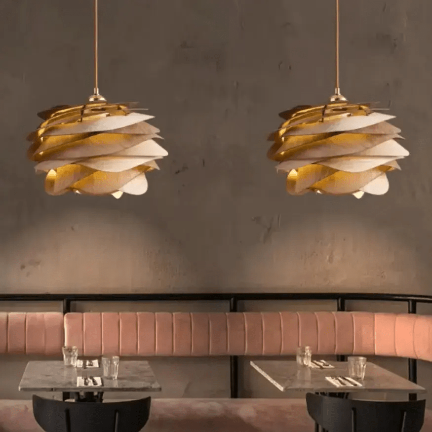 Suspension en bambou & bois naturel Ø 30 cm | Rosia - LuminaSeat
