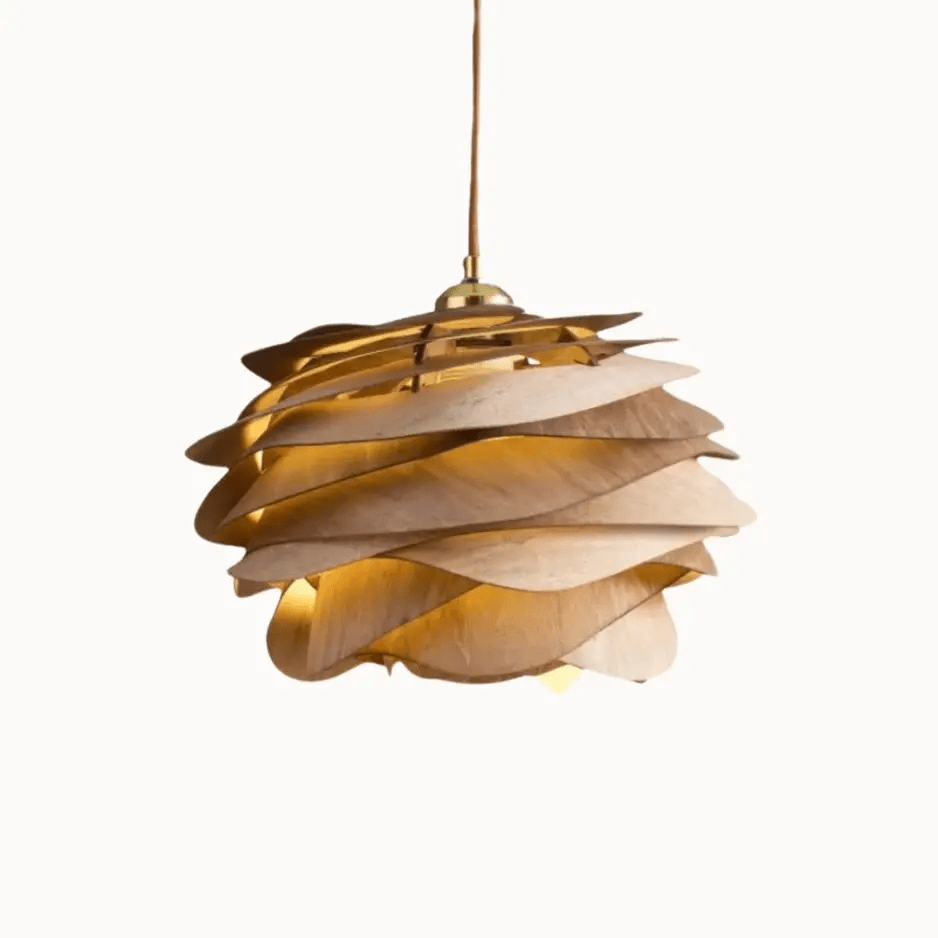 Suspension en bambou & bois naturel Ø 30 cm | Rosia - LuminaSeat