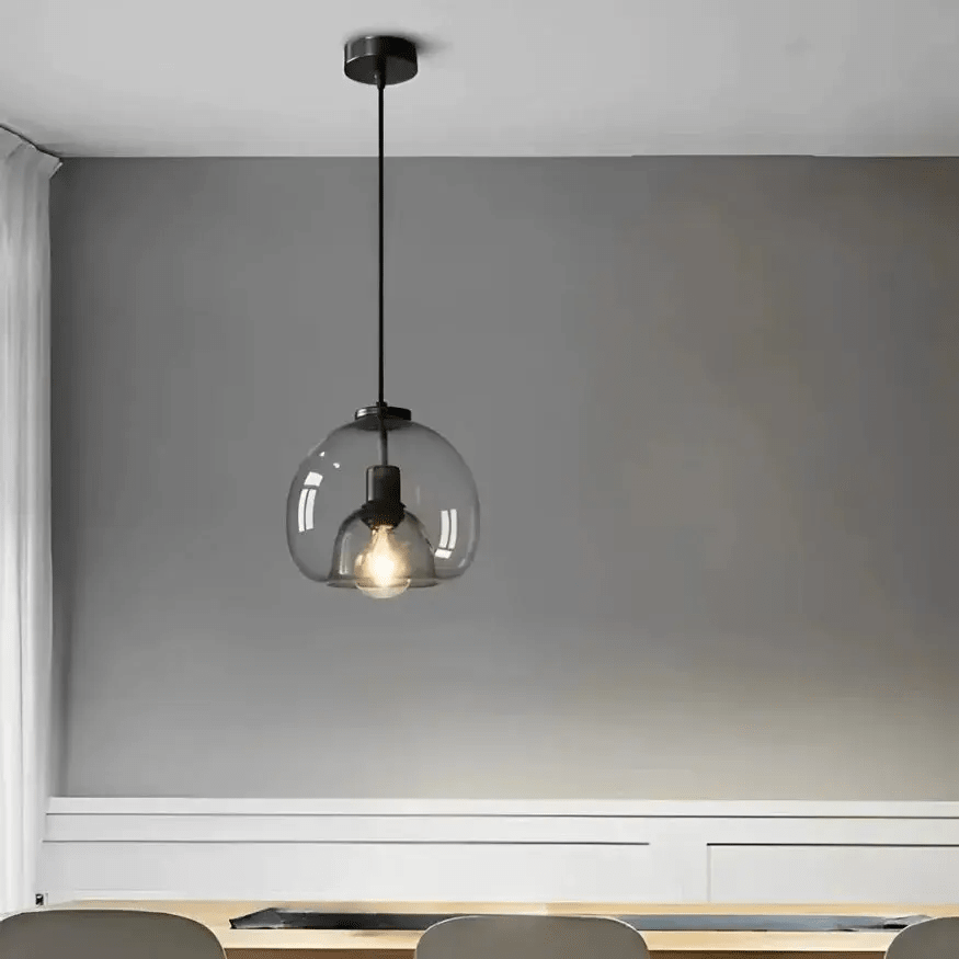 Suspension en Verre design minimaliste Ø 20 cm | Gorgino - LuminaSeat