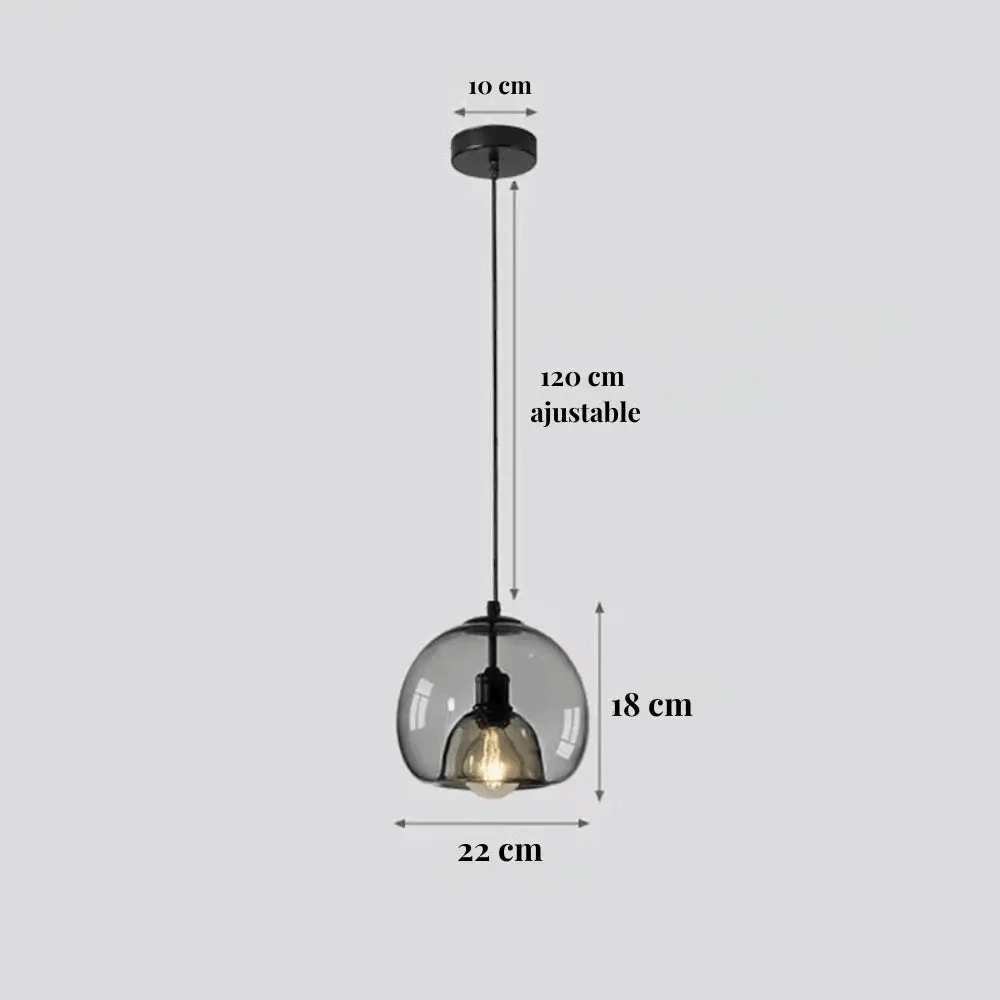 Suspension en Verre design minimaliste Ø 20 cm | Gorgino - LuminaSeat