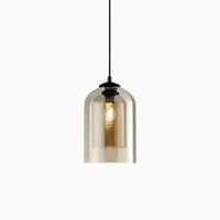 Suspension en verre fumé design épuré Ø 15 cm | Sulfine - LuminaSeat