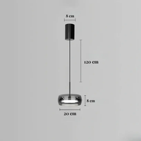 Suspension en verre fumé moderne Ø 20 cm | Lumino - LuminaSeat