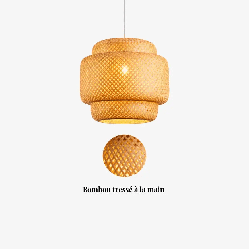 Suspension naturelle en bambou Ø 30 cm | Manoa - LuminaSeat