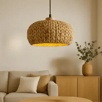 Suspension osier tressage artisanal Ø 30 cm | Tressila - LuminaSeat