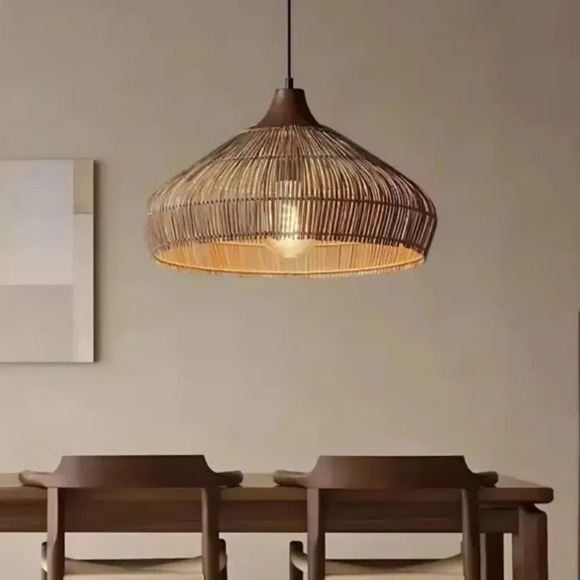 Suspension rotin naturel Ø 40 cm | Cocooning - LuminaSeat