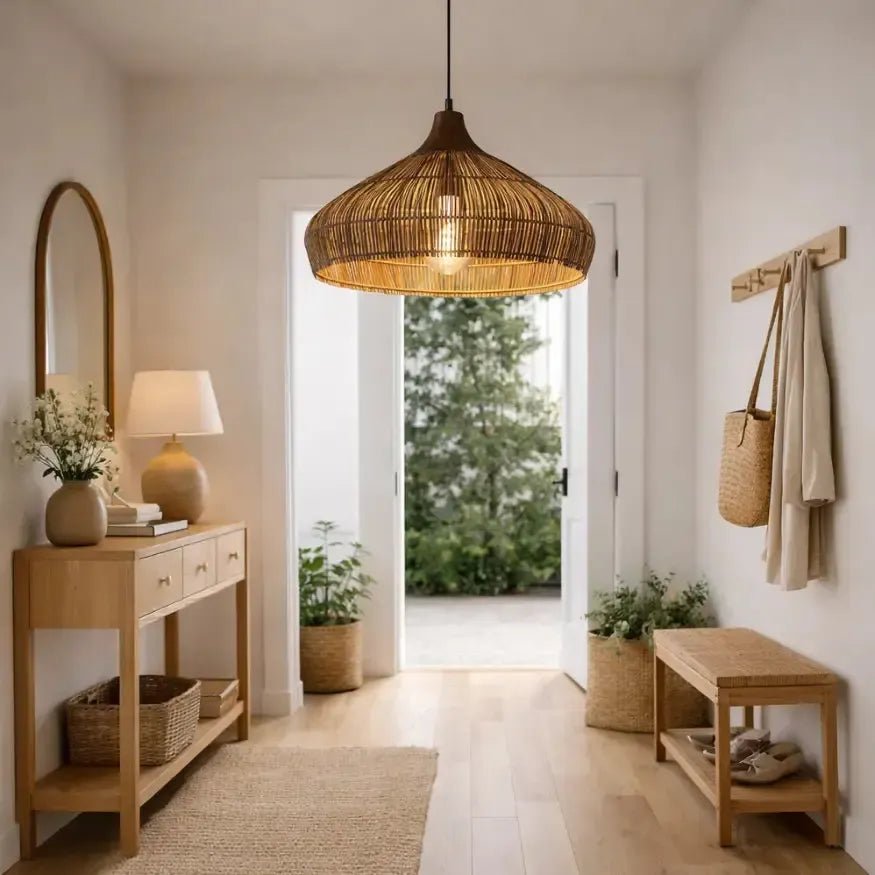 Suspension rotin naturel Ø 40 cm | Cocooning - LuminaSeat