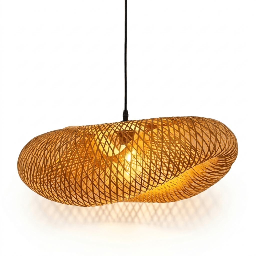 Suspension Scandinave en bambou Ø 40 cm | Nissa - LuminaSeat