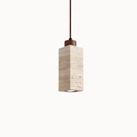 Suspension scandinave en travertin & bois | Niveoli - LuminaSeat