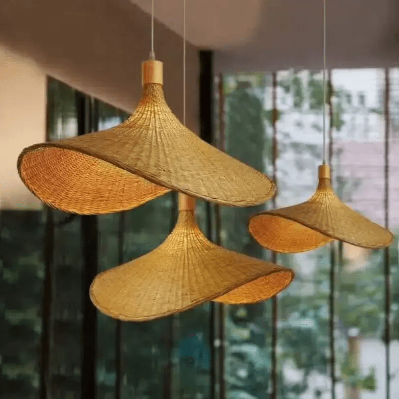 Suspension sculptural en bambou | Filenne - LuminaSeat